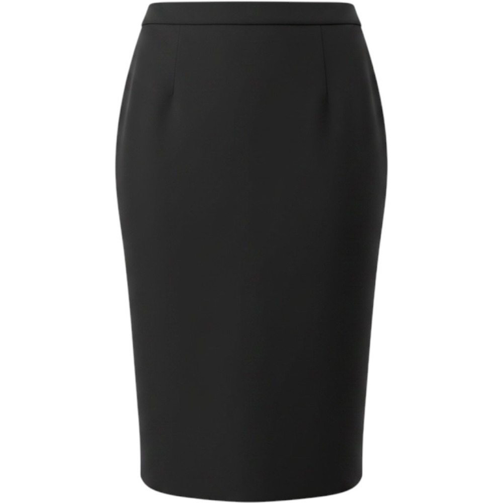 Cato Woman Black Pencil Skirt Size 22/24, Midi Length Kick Pleat Workwear